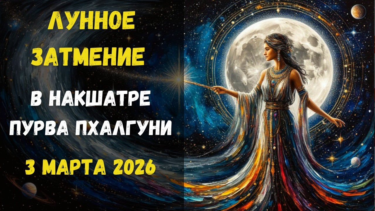 ⚡Лунное затмение | Для всех знаков Зодиака | в Пурва Пхалгуни накшатре 3 марта 2026 Джйотиш