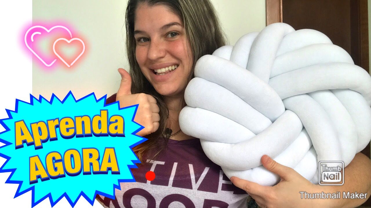 Aprenda a fazer ALMOFADA DE NÓ em formato de ESTRELA DE 3 TIRAS ou FLOR