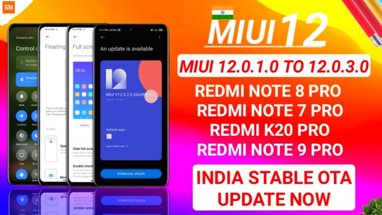 OFFICIAL INDIA - MIUI 12.0.1.0 TO MIUI 12.0.3.0 | MIUI 12 OFFICIAL ROLLOUT START | MIUI 12 UPDATE