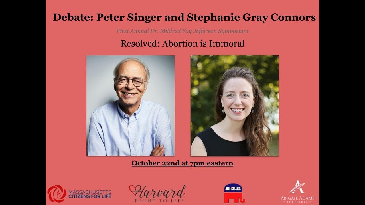 Peter Singer and Stephanie Gray Connors Debate, 