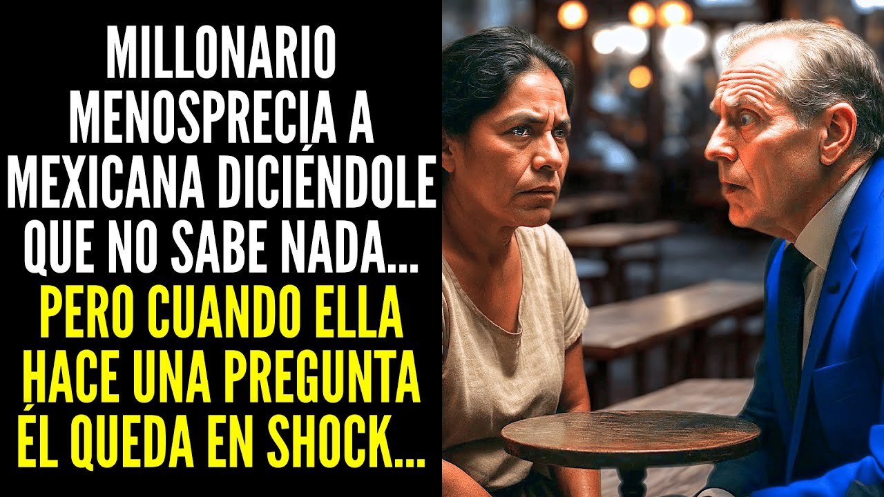 MILLONARIO MENOSPRECIA A MEXICANA DICIÉNDOLE QUE NO SABE NADA... PERO CUANDO ELLA HACE UNA PREGUNTA