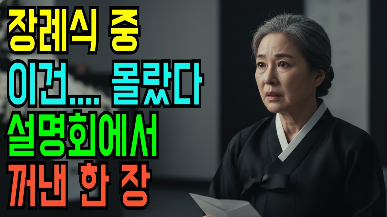 장례 끝난 지 두 달… 설명회에서 꺼낸 계약서 한 장