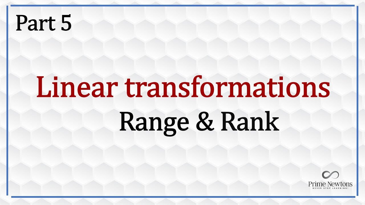 Range of a linear transformation