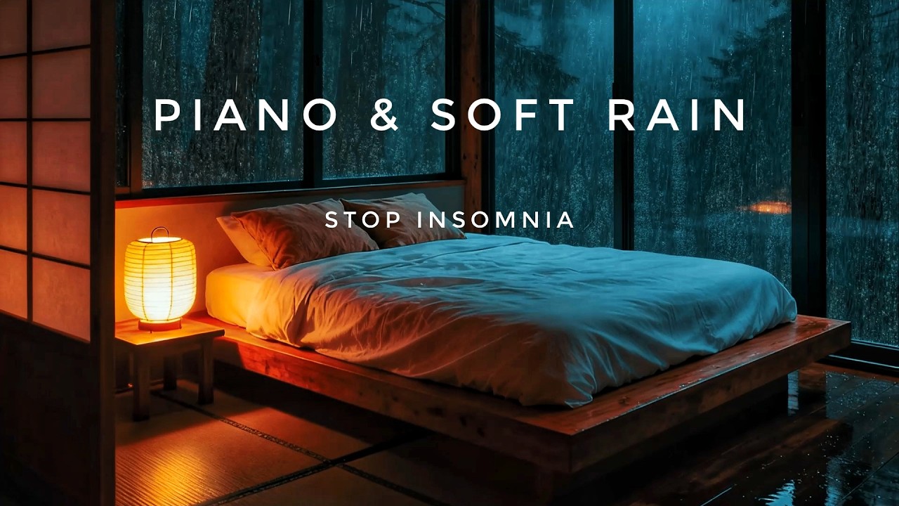 Lofi Piano and Soft Rain for Intense Study Sessions - Calm Your Mind While Staying Productive