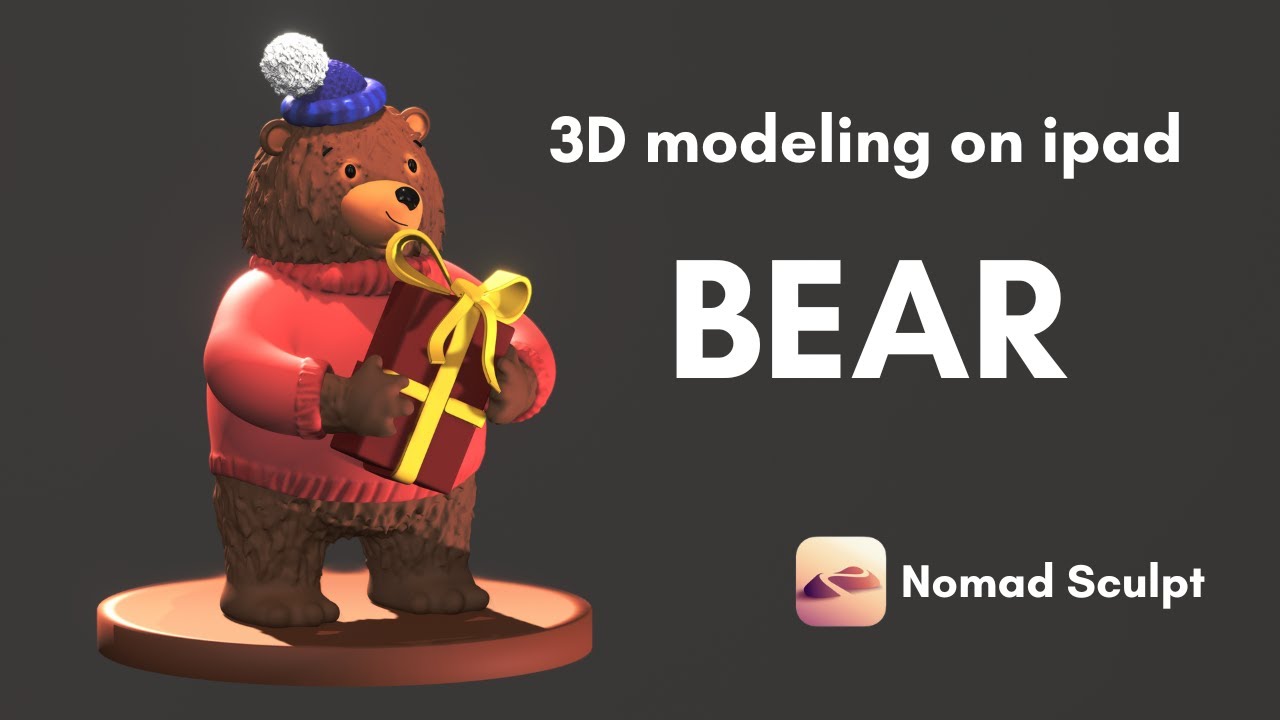 Nomad Sculpt 3D Modeling on ipad {Bear}