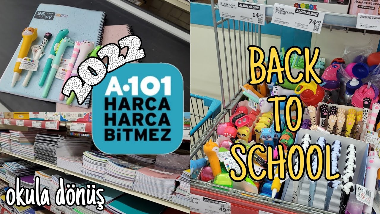 2022 A101 Back To School 💘 | A101 okula dönüş kırtasiye alışverişim 💫 | #a101 😻🌈💖