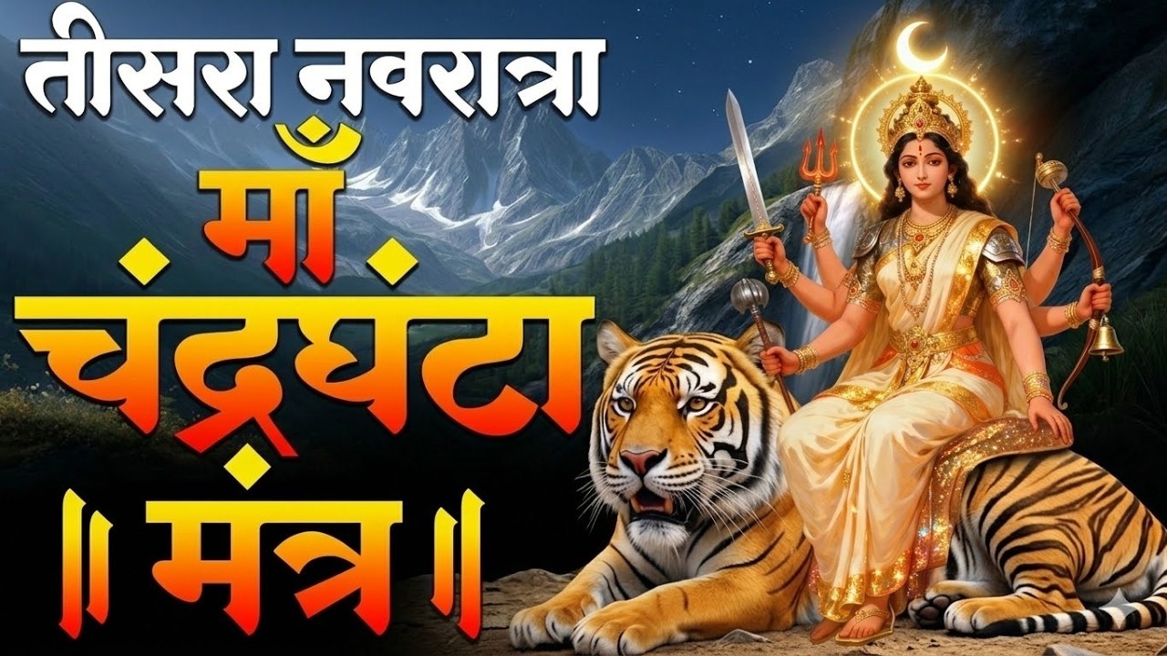 नवरात्र का तीसरा दिन | Chandraghanta Jaap Mantra 108 Times | माँ चंद्रघंटा | Chaitra Navratri 2026