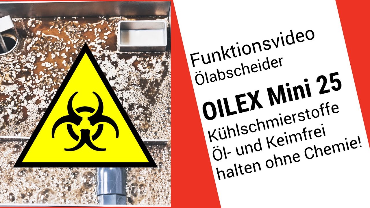 K&uuml;hlschmierstoffe (KSS) reinigen I mit dem OILEX Mini 25 &Ouml;labscheider