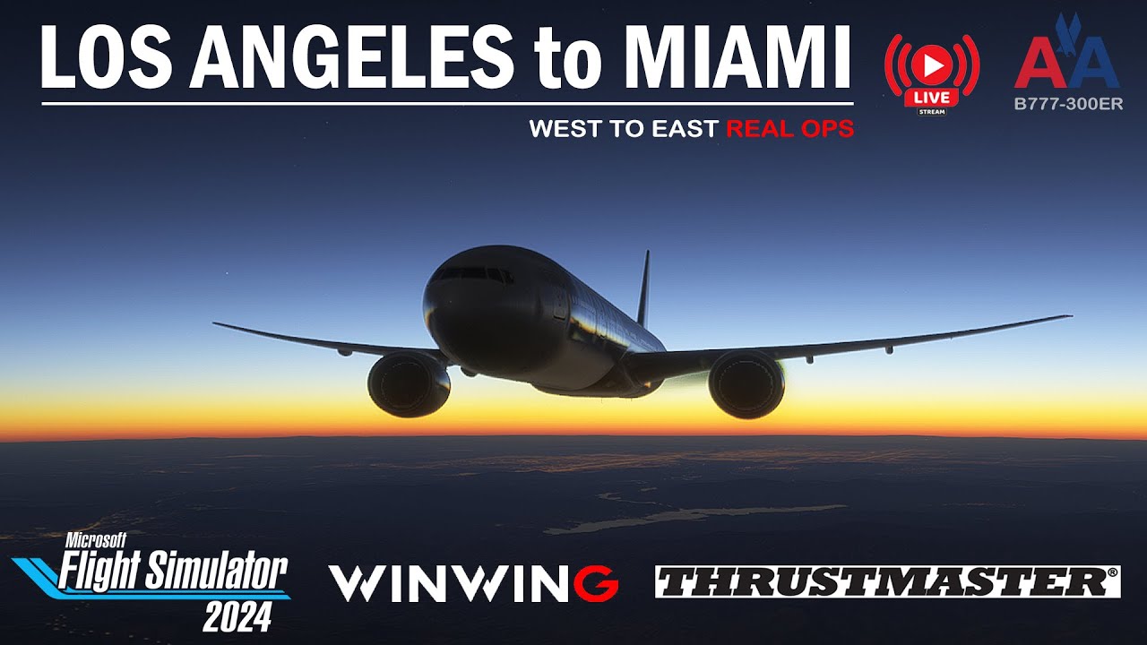🔴 LIVE | PMDG 777-300ER | KLAX → KMIA | USA Cross-Country | VATSIM REAL OPS