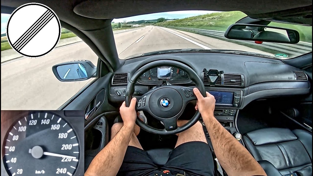 BMW 320D E46 150HP M Paket Facelift Coupe German Autobahn (2005) | POV Test Drive Onboard