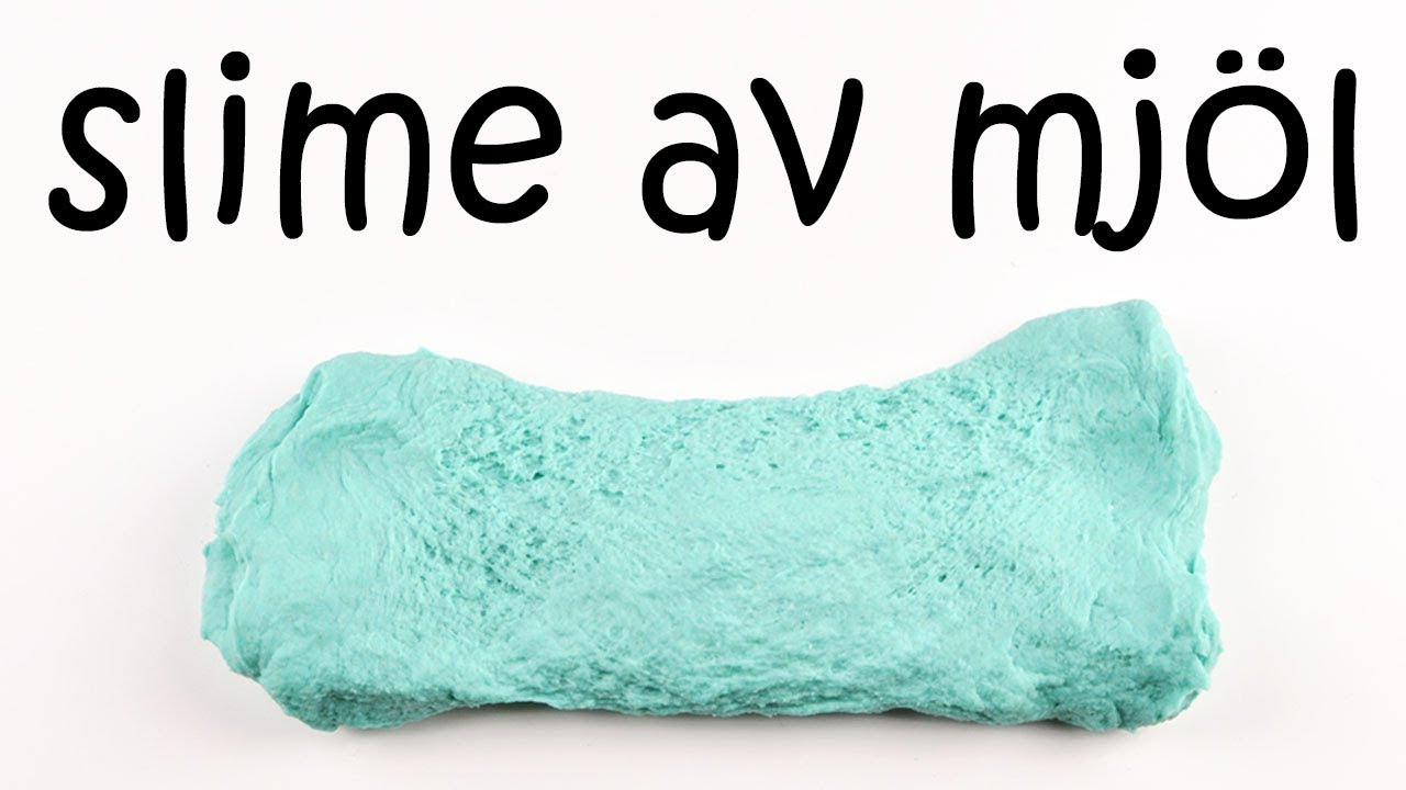 Testar slime av mjöl