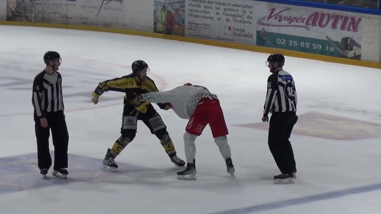 Hockey Fight : Alexandre MALLET #92 Vs Will THOMPSON #4