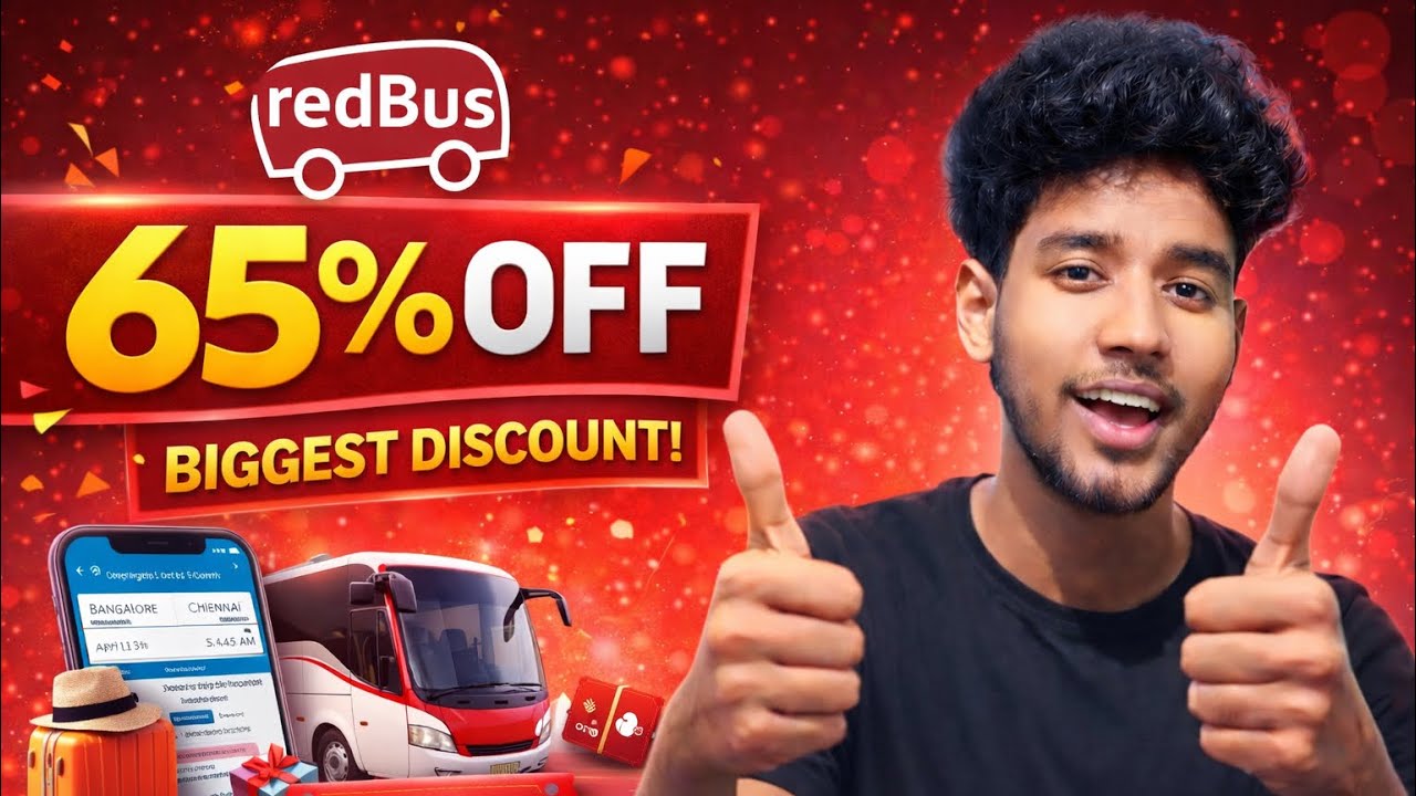 RedBus Coupon Code Today 🚌💸 Get 65% OFF Instantly | Working Promo Code 2026 ⚡ Limited Time Offer 🚀