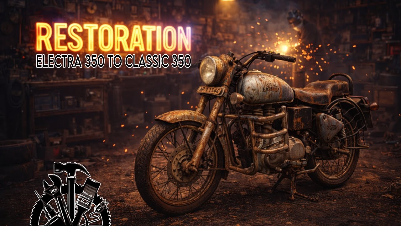 Old Bullet Electra 350 Convert In Bullet Classic 350 || Bullet 350 Restoration 
