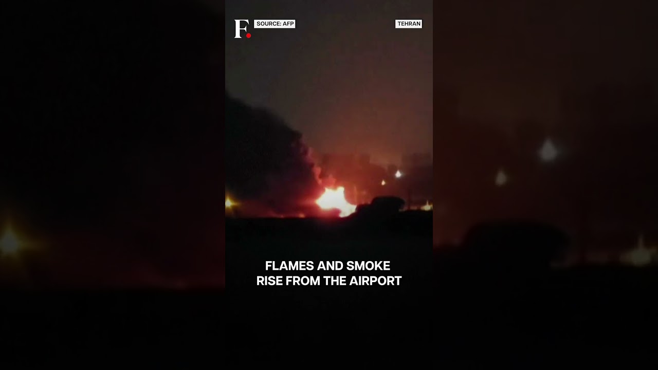 Watch: Flames & Smoke Rise From Tehran's Mehrabad Airport | N18G