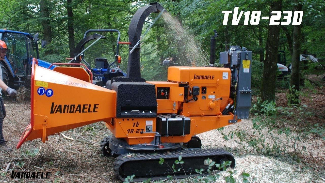 Vandaele TV18-23 tracked wood chipper