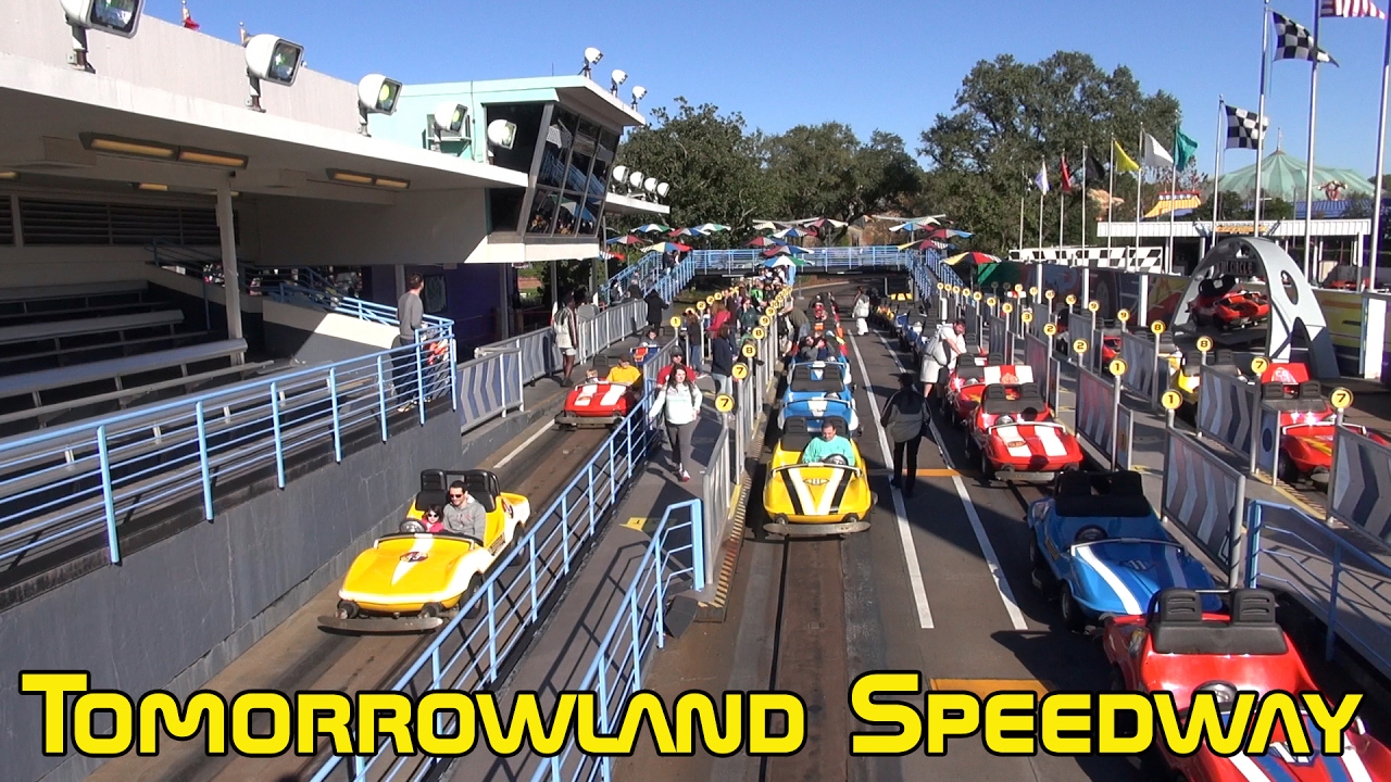 Tomorrowland Speedway FULL POV Ride at Walt Disney World 2017, Autopia - Magic Kingdom