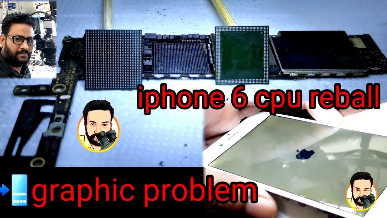 iphone 6 cpu reballing / iphone 6 lcd graphic light cpu problem solution 