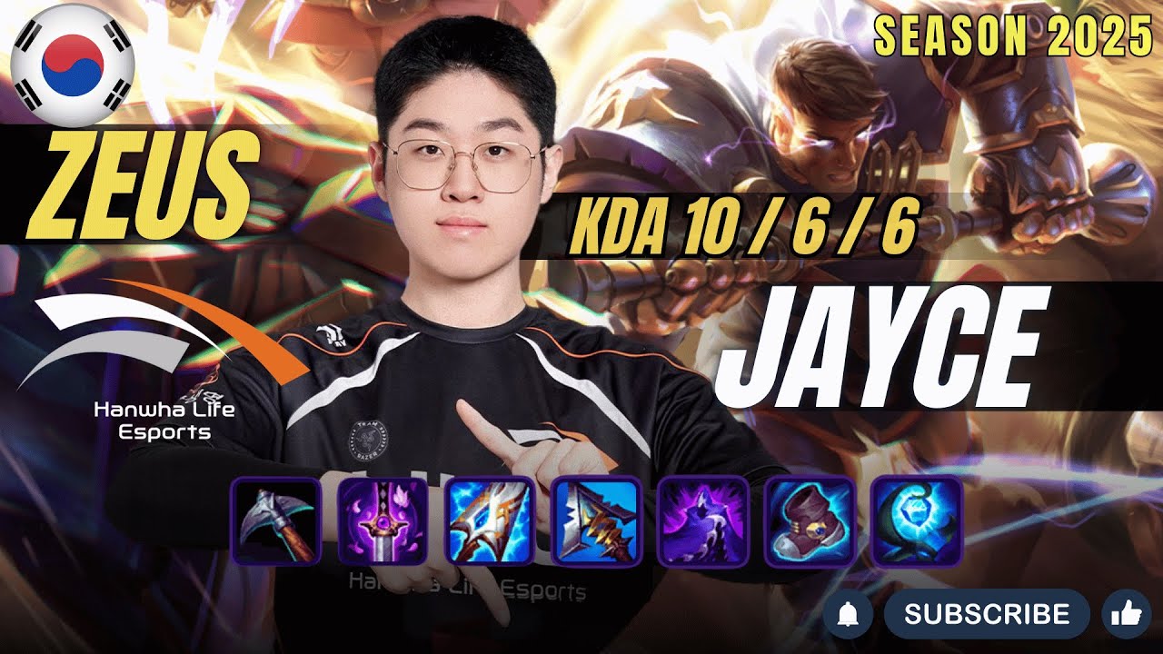 HLE Zeus JAYCE vs JAX Top - Patch 25.24 KR Ranked | lolrec