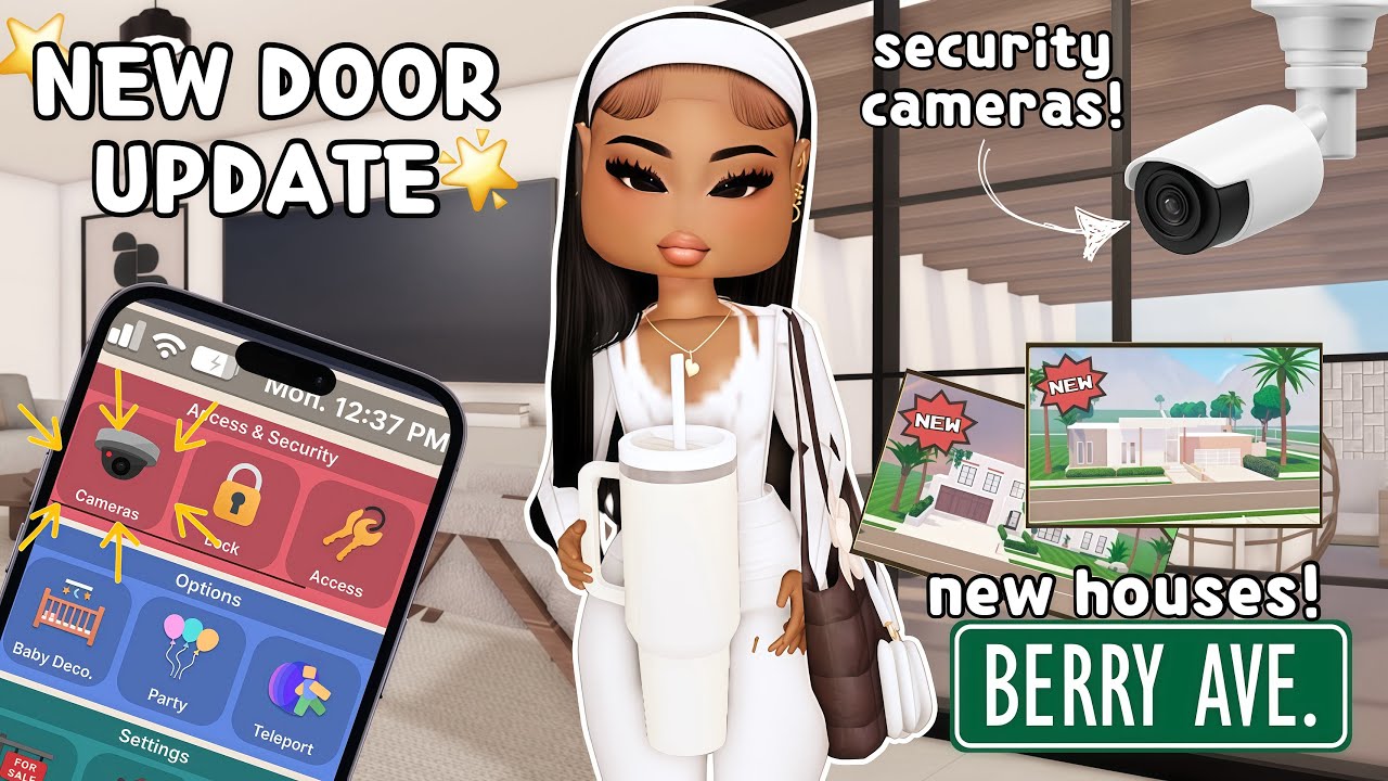 NEW BERRY AVENUE DOORS UPDATE! ⭐️ security cameras, realistic animations, 2 NEW HOUSES