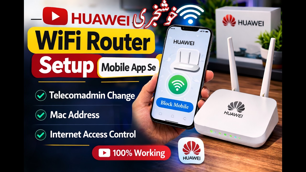 Huawei Router Ko Mobile Se Control Karo | WiFi Password Change | Devices Block Karo