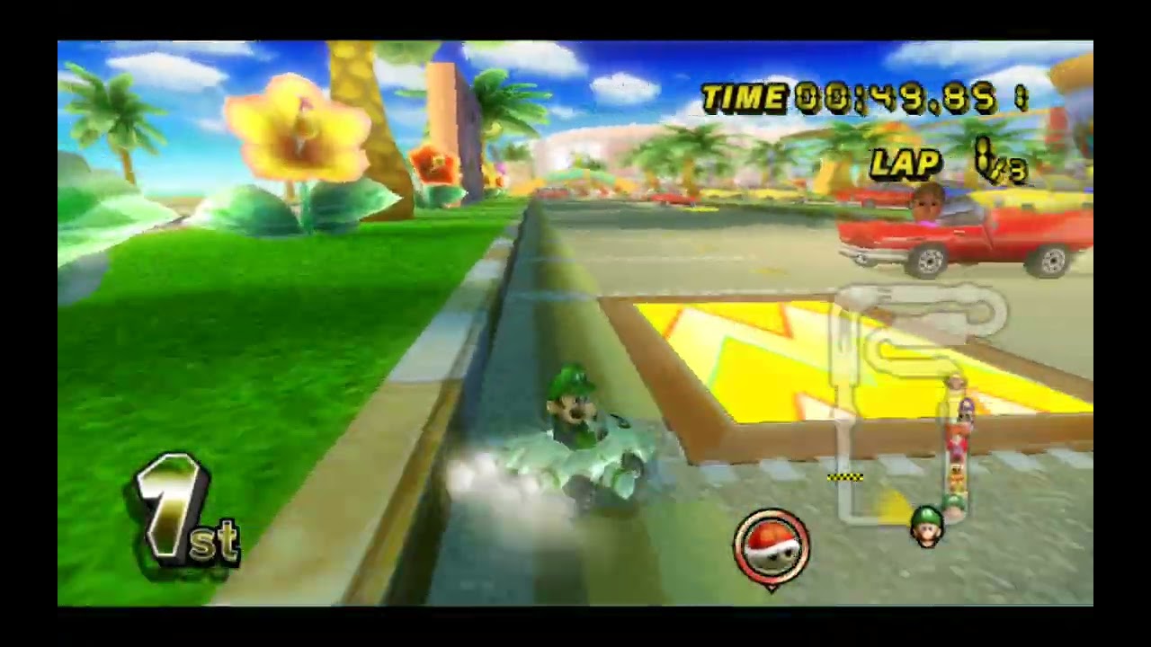 Mario Kart Wii Gameplay ( Luigi)