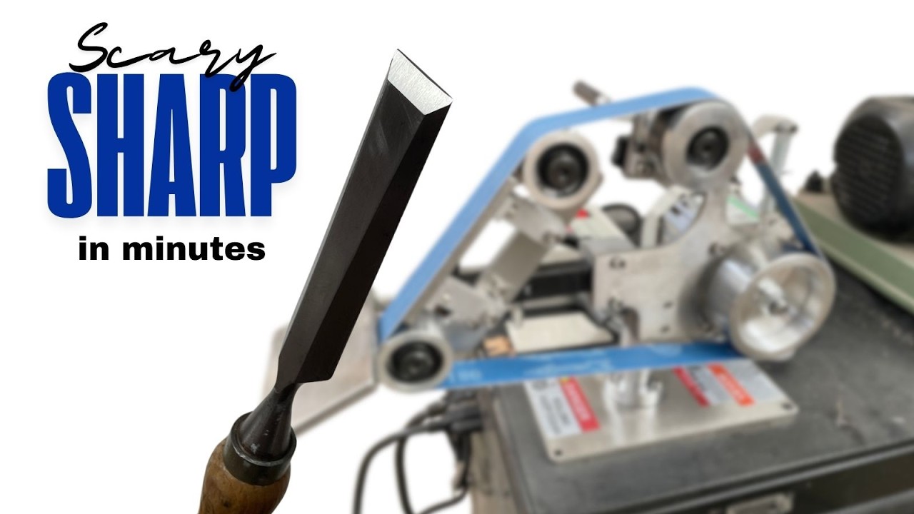 Razor Sharp in Minutes! Chisel Sharpening on a Vevor 1x30 Belt Grinder
