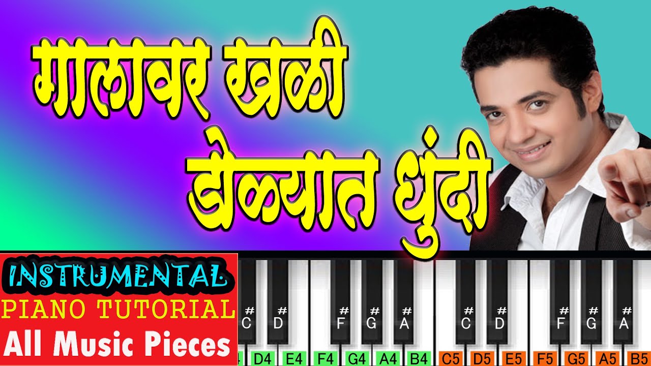 Galavar Khali Piano Tutorial & Instrumental | Swapnil Bandodkar | Ajay Atul