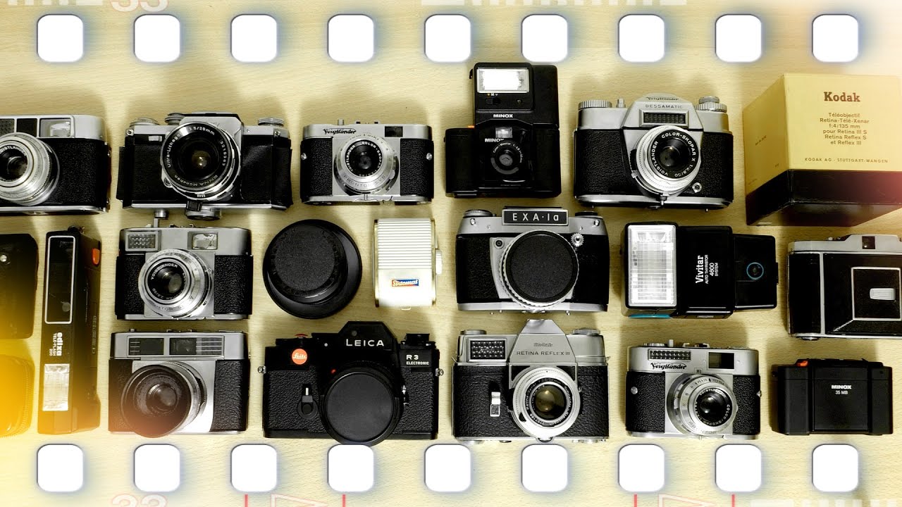 Teil der Kamera Sammlung Dr.H ( Voigtländer, Edixa, Minox, Zeiss, Leica )