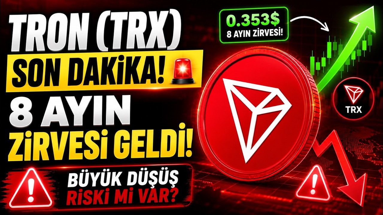 TRON (TRX) Son Dakika! 🚨 8 Ayın Zirvesi Geldi: B&uuml;y&uuml;k D&uuml;ş&uuml;ş Riski mi Var?