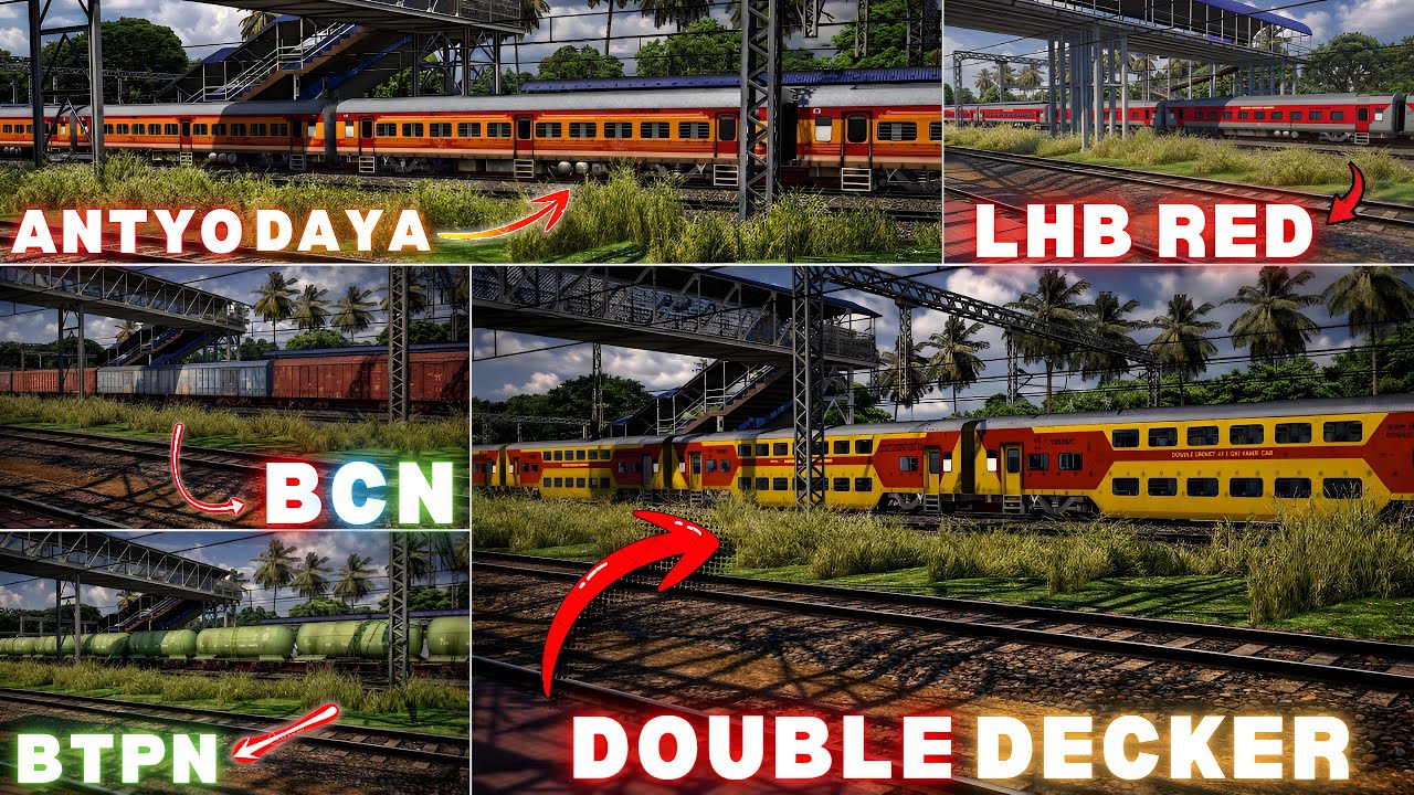 All Coaches & Locos In One Frame 🙌 | Indian Train Driving 3D| ITD3D | Download Now |