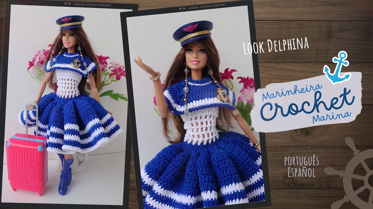 Vestido de marinheira para bonecas - Passo a passo ⚓ Delphina