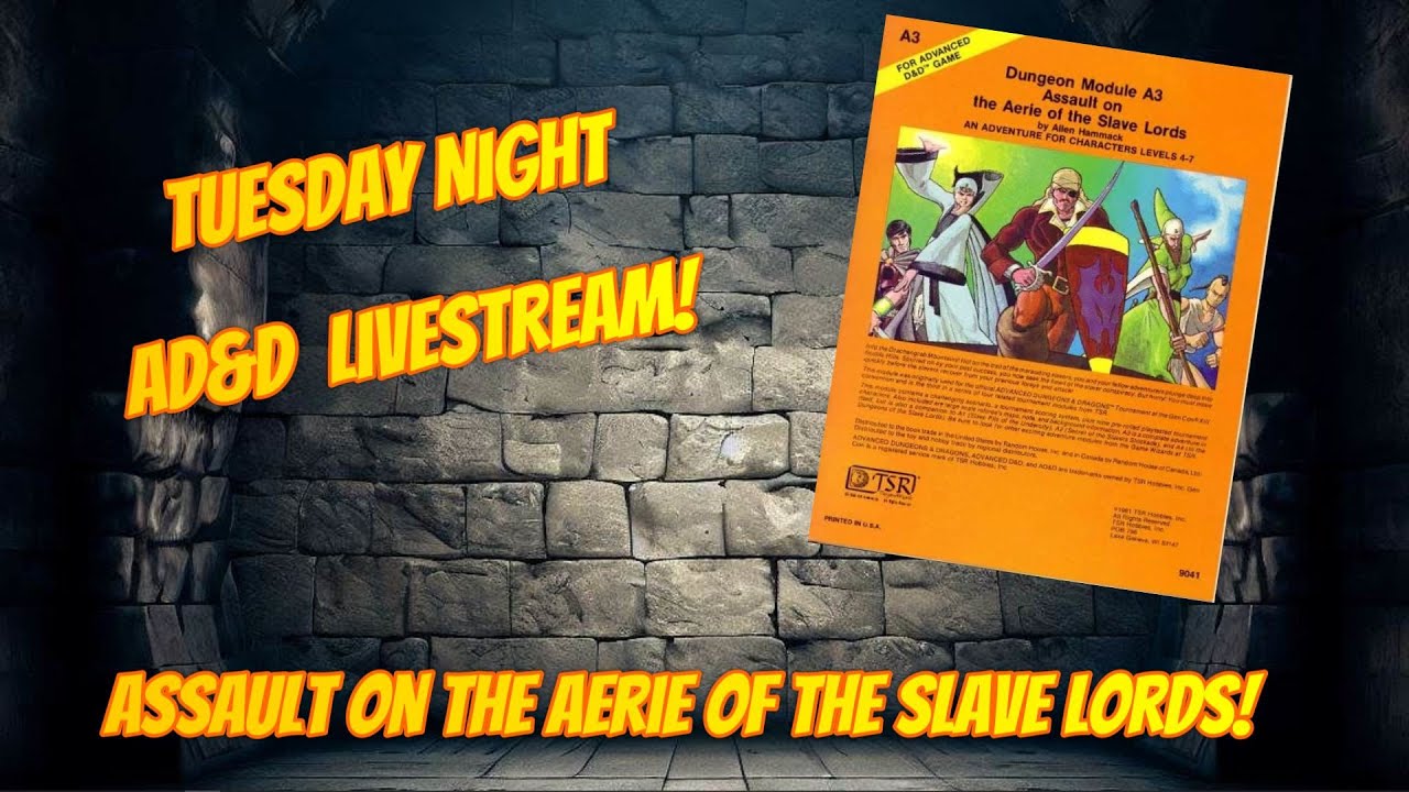 Tuesday Night AD&D LIVE!  JOIN US!