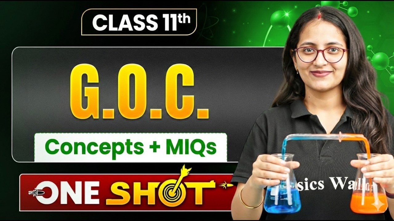 GOC Full Chapter Covered | Class 11 Chemistry Chapter 8 | Bharti Ma'am