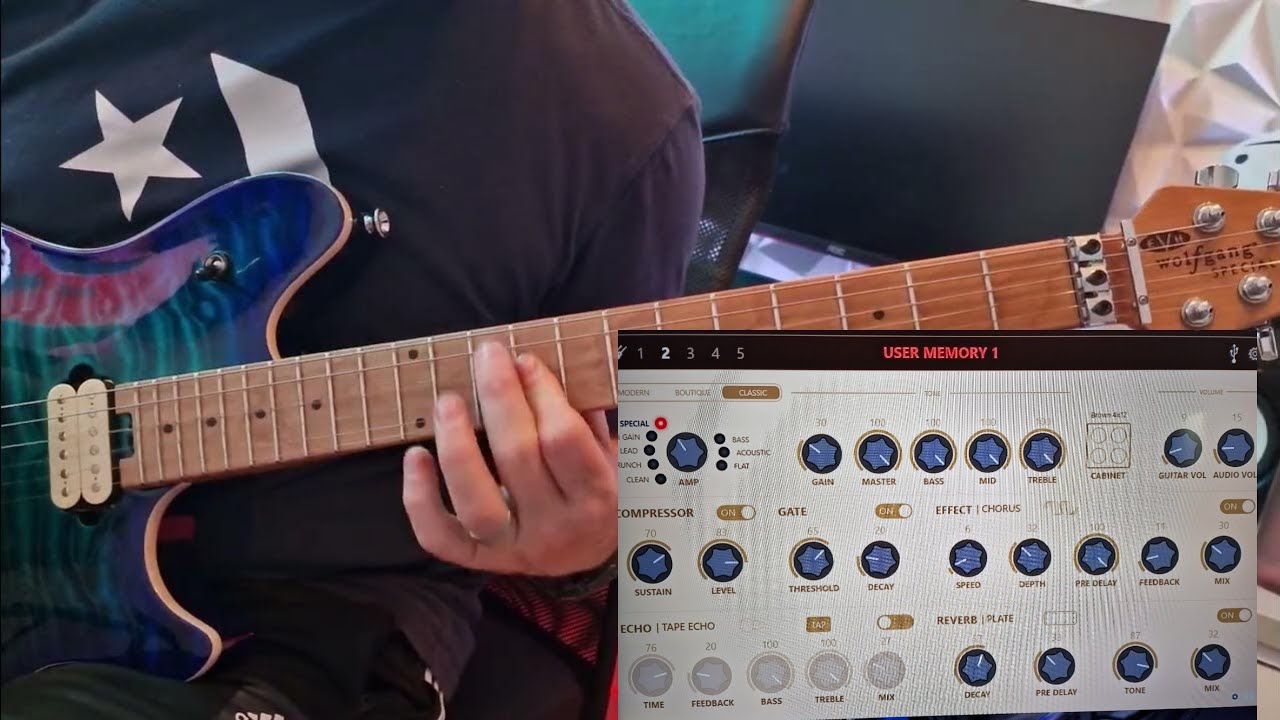 EVH wolfgang special (chlorine burst) with yamaha thr30ii