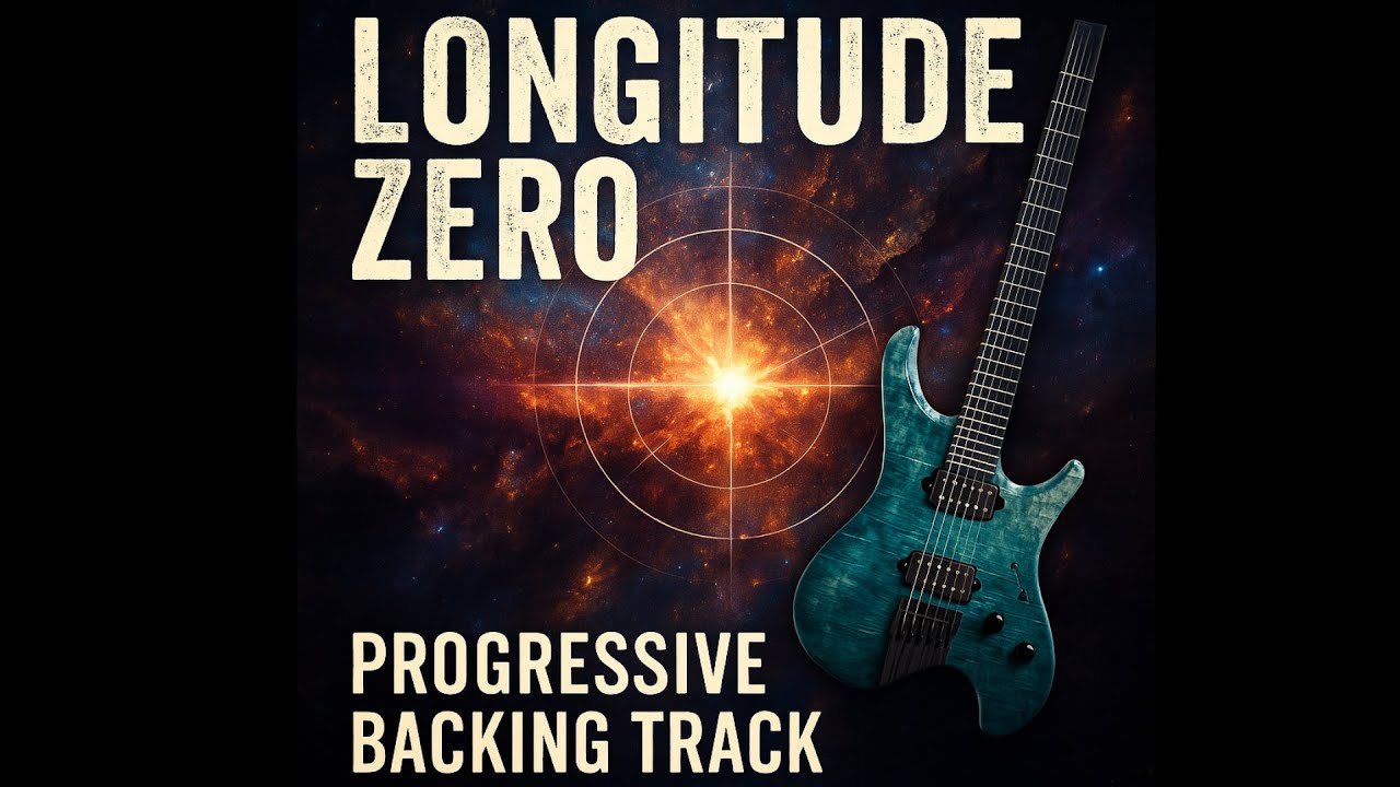 🎸 Longitude Zero | Epic Cinematic Progressive Guitar Backing Track in E Minor (4/4 &ndash; 140 BPM )