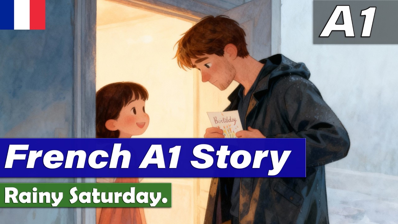 Learn French A1 | A Rainy Saturday | Simple Story |