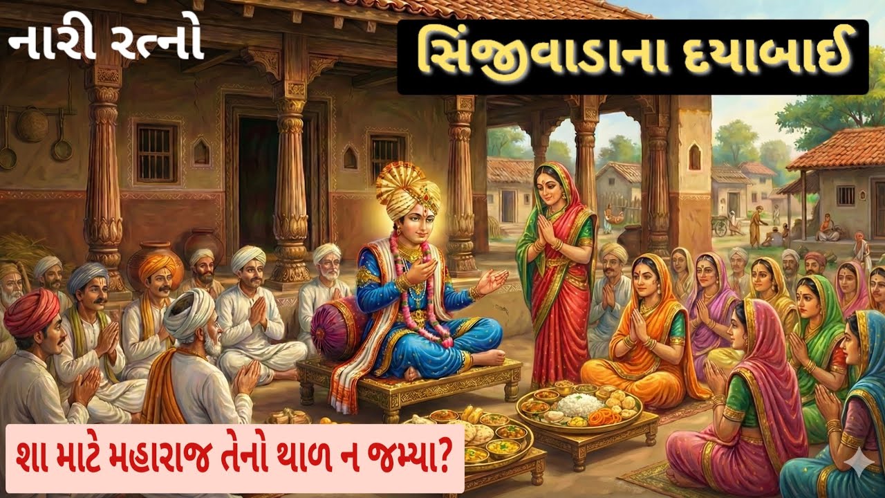 નારી રત્નો. મહારાજ મૂળજી બ્રહ્મચારીના કેવા છતાં શા માટે સીંજીવાડાના દયાબાઈનો થાળ ના જમ્યા?Nari ratno