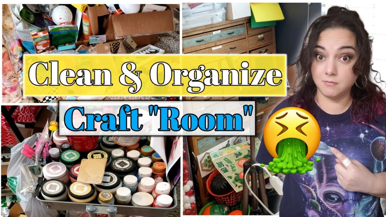 CRAFT ROOM Organization & Cleaning | Clean with Me Craft Room | Small Apartment Art Space