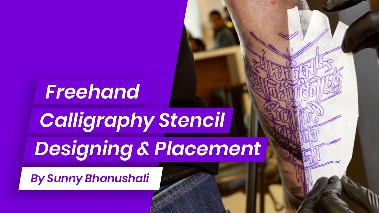 Freehand Calligraphy Stencil Designing and Placement by Sunny Bhanushali