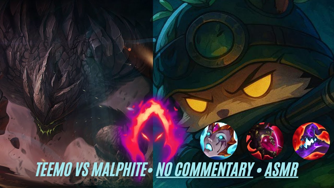 Infinite Shroom Teemo Top vs Malphite • No Commentary • League ASMR