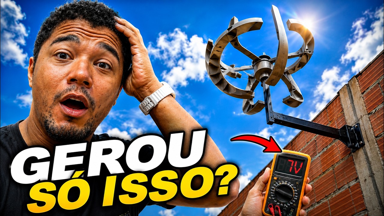 GERADOR EOLICO INSTALAÇÃO E TESTES REAIS VEJAM O RESULTADO PART 2