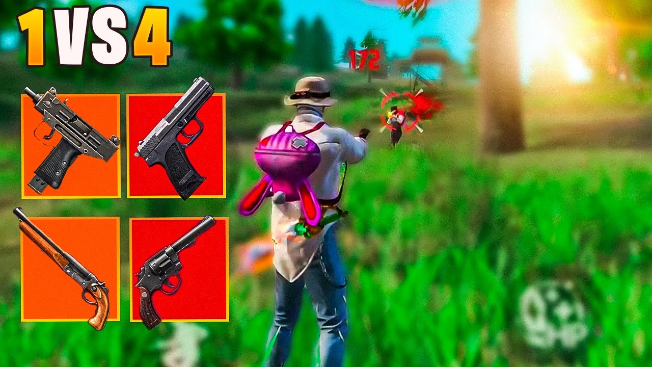 SÓ VALE USAR PISTOLAS NESSE DESAFIO SOLO VS SQUAD!! FREE FIRE MOBILE