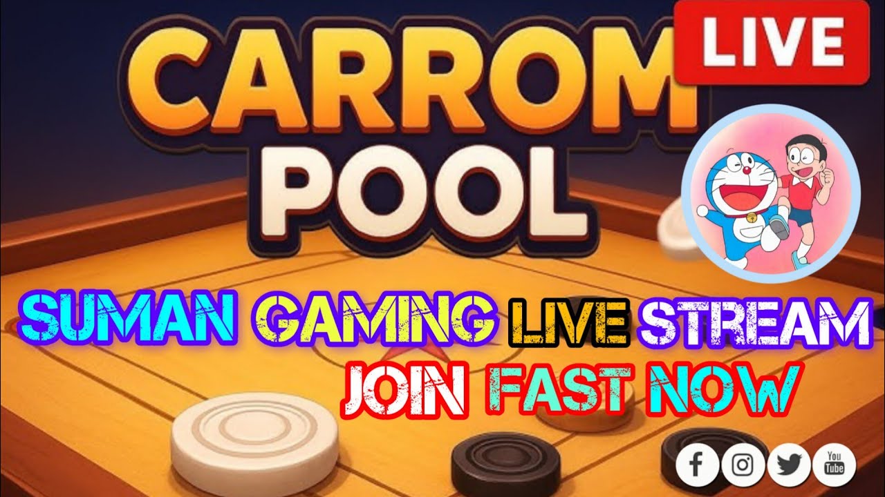 SUMAN=GAMING  is live!Fast Wins • Sharp Aim • Pure Skill 🔥 Carrom Pool LIVE | SUMAN GAMING