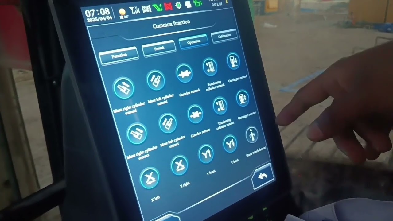 Sany 285R Rig machine display ke bare mein kuchh bataya gaya hai video pura dekhen