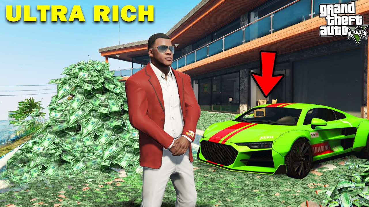 GTA 5 : Franklin Found His House Is Full Of Money & Cash ! (GTA 5 mods)