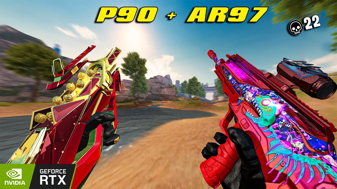 AR97 Mythical Beast + P90 Empyrean 22 kill Random squad Blood Strike Max Graphic