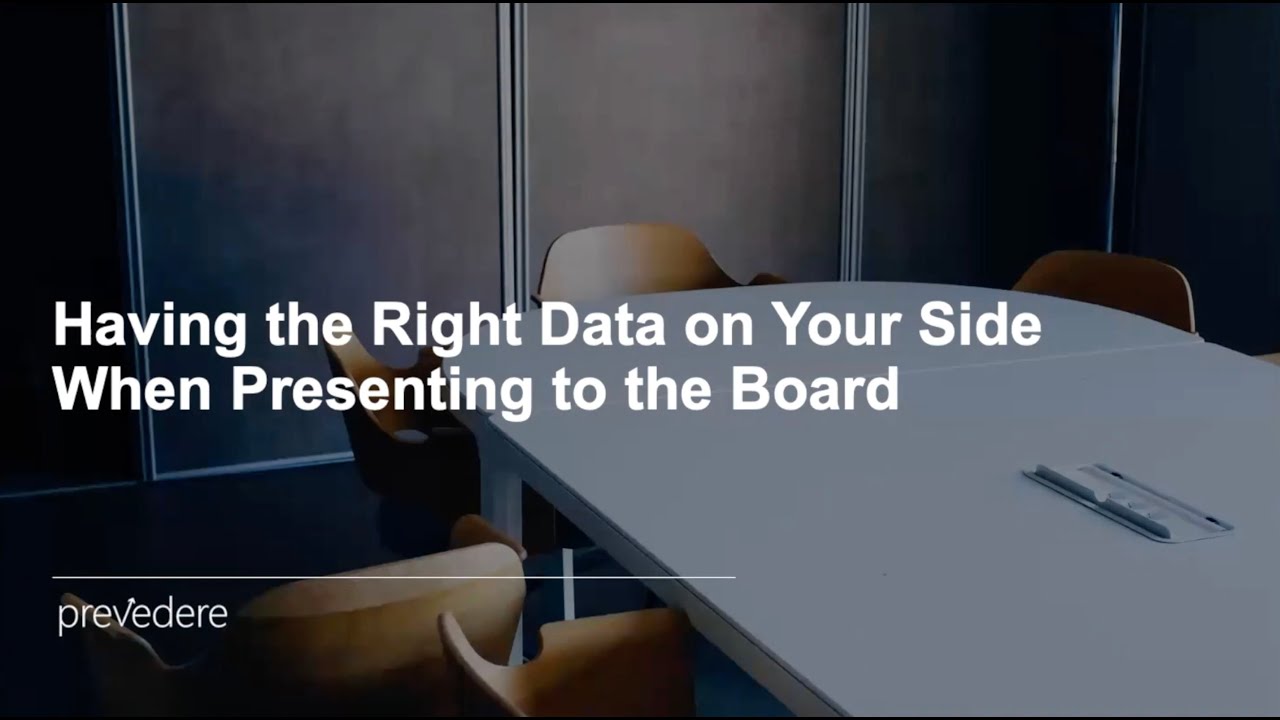 Presenting the Right Predictive Data to the Board
