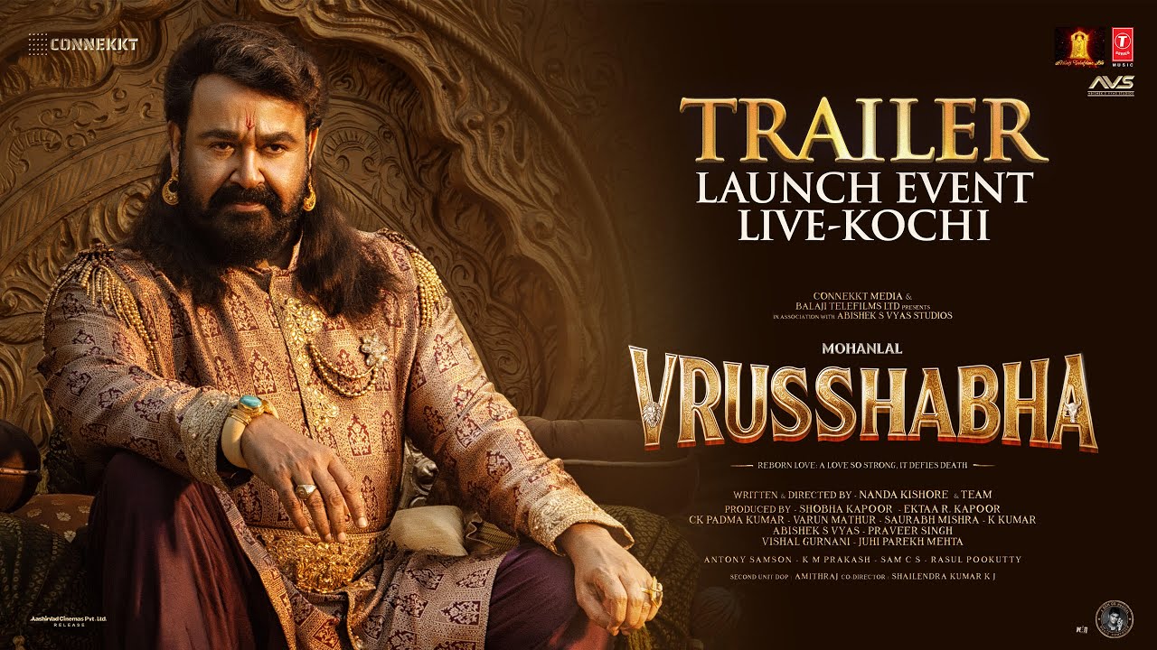 Vrusshabha Trailer Launch Event LIVE - KOCHI | Mohanlal | Naandda Kishore | 25th December 2025