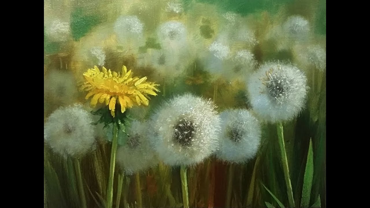 🔝 ХуДоЖнИкИ Картина маслом / Поле / Одуванчики / Вугар Мамедов